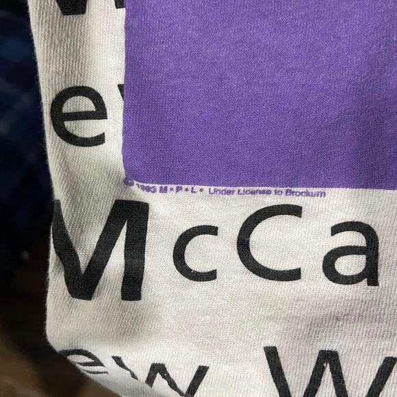 Vintage single stitch made in usa 1993 Paul McCartney World Tour AOP Tee - Picture 5 of 8